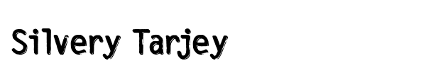 Silvery Tarjey font preview